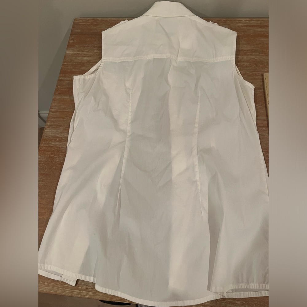 Worth Sleeveless Collard Button Down - image 2